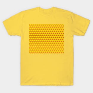 Yellow Block Print Pattern T-Shirt